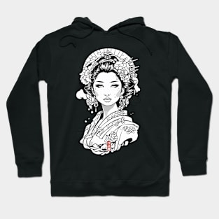 Geisha Black and White Hoodie